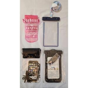 4pk New Universal Waterproof Clear Cell Phone Holder Case Bags Dry Beach Summer